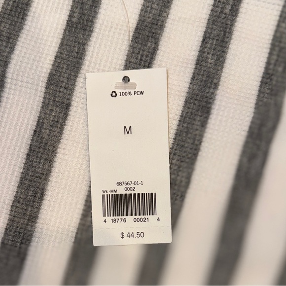 Banana Republic Men’s Pullover Long Sleeve Stripe Crewneck Gray White NWT Size M - Picture 15 of 15